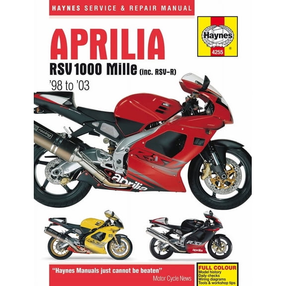Aprilia RSV Mille (98-03) & RSV Mille R (99-03) Haynes Repair Manual ^