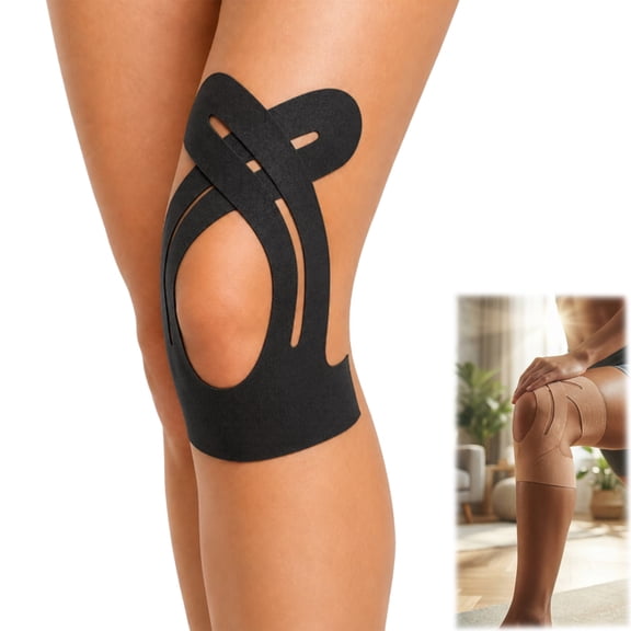 Apris Knee Support PreCut Kinesiology Athletic Tape, LatexFree Cotton Knee Tape for Running Training Hiking Daily Movement