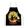thumbnail image 1 of Apron,Apron Women's Men's Apron Halloween Funny Pattern Design Cosplay Halloween Apron Dress Black, 1 of 7