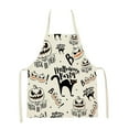 thumbnail image 1 of Apron,Apron Women's Men's Apron Halloween Funny Pattern Design Cosplay Halloween Apron Dress Black, 1 of 6
