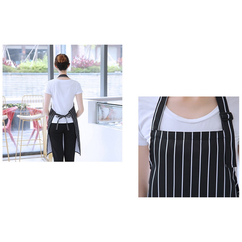 Apron Aprons for Servers Barbecue Cooking Clothes Black and White
