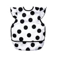 thumbnail image 1 of Tiny Twinkle Mess Proof Baby Bib - Waterproof Toddler and Baby Apron - Machine Washable - PFAS, PVC, BPA, Phthalate Free Small Months French Dot, 1 of 10