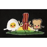 Apron Design [Breakfast Buddies] Embroidered Iron On/Sew patch [6.85" X 3.8"]