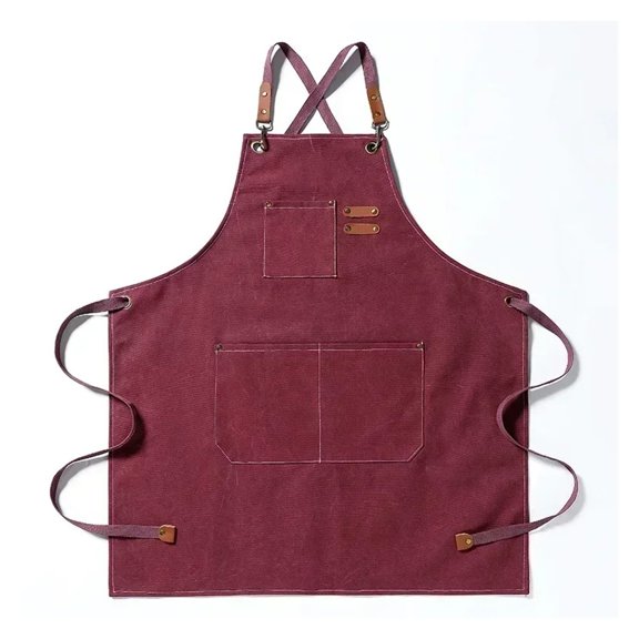 Apron Fashion Canvas Kitchen Aprons Work Apron for Restaurant Bar Shop Cafes Studios ,More Durable