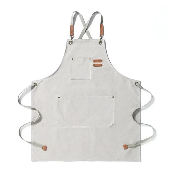 Apron Fashion Canvas Kitchen Aprons Work Apron for Restaurant Bar Shop Cafes Studios ,More Durable