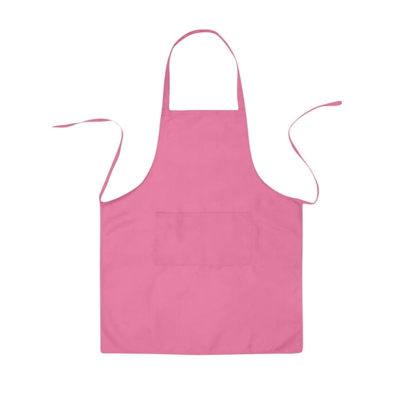 Apron For Kitchen Cooking Baking Cleaning Waterproof Waist Hanging Neck Adjustable Straps Unisex Adult Cotton Material Pink Color Pink