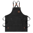 thumbnail image 1 of Apron For Men Women Kitchen Cooking Canvas Cross Back Aprons with Pockets, 1 of 6