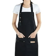 Apron For Men and Women Kitchen Cooking Canvas Aprons with Pockets