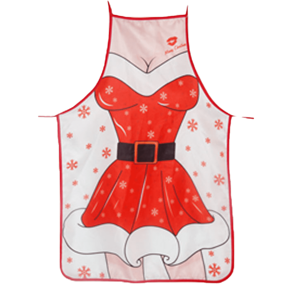 Apron, Holiday Kitchen Apron Christmas Santa Claus Decoration Apron for