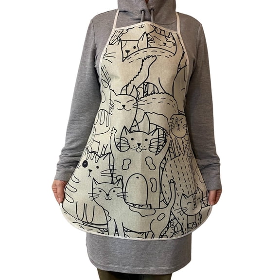 Apron Home Cooking Apron 20*25 my best friends cats