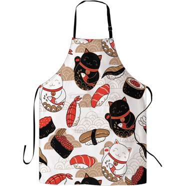 Apron, Kitchen Apron with 2 Pockets, Apron for Cooking Waitress Bistro Baking