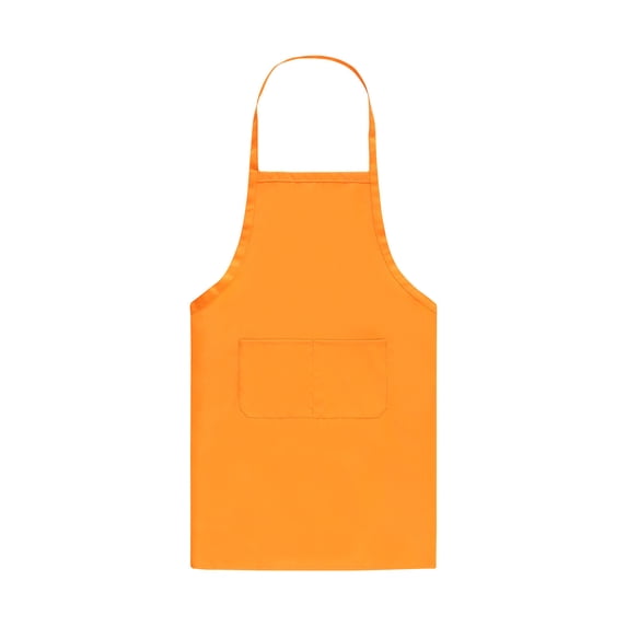 Apron Kitchen Food Service Poly Polyester 28.5x22.8in Bright Color Durable Wear Resistant Easy Wash No Fade Adjustable Neck Waist for Cooking Baking Cleaning Restaurant