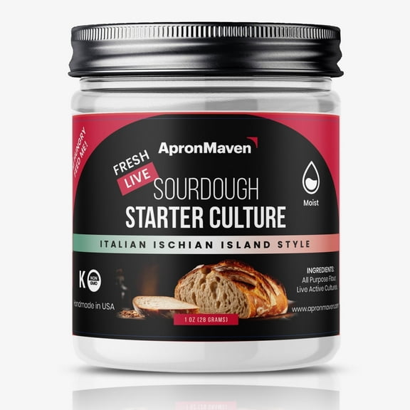 Apron Maven Premium Fresh Live Sourdough Starter Culture - 1 oz - Italian Ischia Island Style
