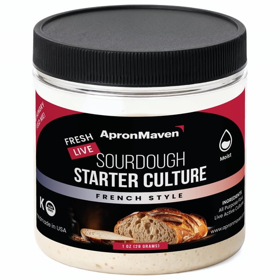 Apron Maven Fresh Live Sourdough Starter Culture, French Style (1 oz)