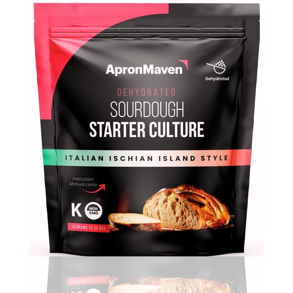 Apron Maven Sourdough Starter Culture for Soft Texture Breads Italian Style Dehydrated 1 Count (10g)