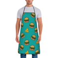 thumbnail image 1 of Apron for Men Women, Cute Hamburger Light Blue Waterproof Chef Kitchen Baking Apron with Long Ties, Aprons for Cooking, Baking and Gardening, Kitchen Collection, 1 of 5