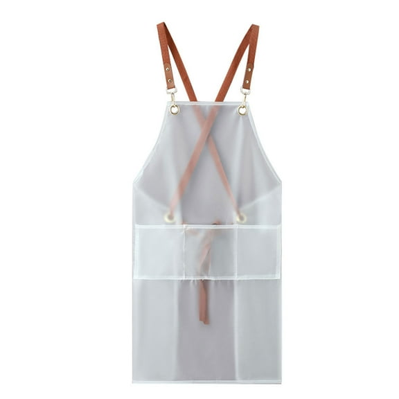 Apron Oil-proof Overalls Household Kitchen Back TPU Cooking Apron for Dishwashing Waterproof Work Clothes