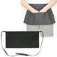 thumbnail image 1 of Apron Sleeve Clearance! 1X Black Half-Length Apron Half Length Waist Apron with Three Pockets Mid Length Restaurant Server Work Skirt for Waitstaff and Culinary, 1 of 4