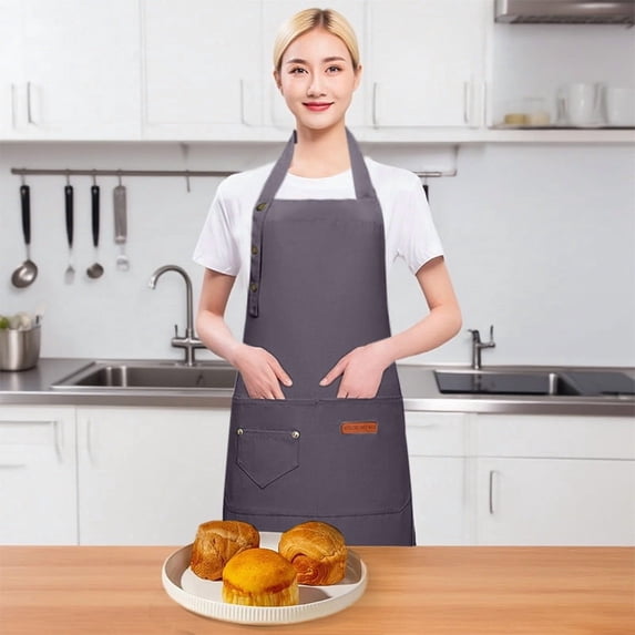 Apron Sleeve Ensemble for Kitchen Workwear with Adjustable Front Pockets and Durable Polyester Construction Ideal for Home Cook
