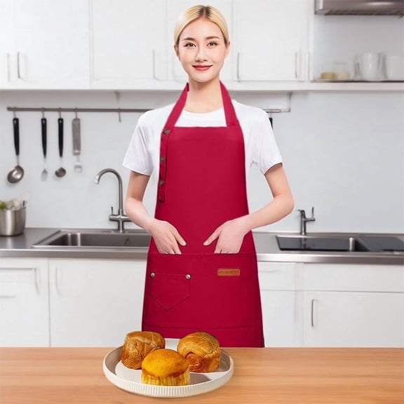 Kitchen Protective Apron Sleeve Set for Cooking Crafting with Pockets Durable Polyester Back-of- Kitchenwear for Men Women Utility Aprons Bulk