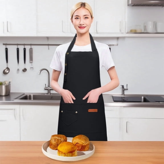 Apron Sleeve Protective Kitchen Wear Durable Polyester Bib Aprons For Cooking With Pockets Unisex Chef Bulk Aprons For Home Commercial Use