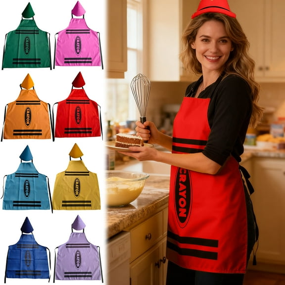 Apron Sleeve Set for Play with Oil- Protective Aprons Featuring Timeless Patterns and Flexible One-Size Fit for Parties Home and Crafts