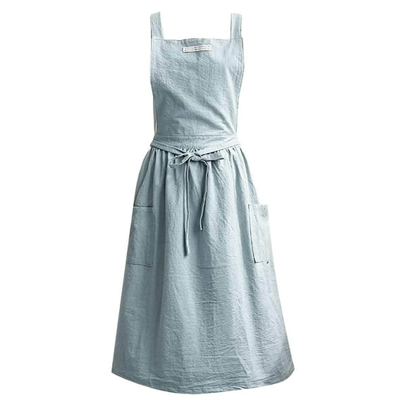 Apron Sleeve Soft Solid Color Bandage Apron Japanese Style Kitchen Cooking Apparel for Women Chef Housewarming
