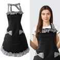 thumbnail image 1 of Apron,Splicing Lace Apron Household Anti Oil Bow Cotton Waist, 1 of 6