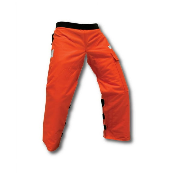 Apron Style Chainsaw Chap Orange. Part Number CHAP440-O. Adjustable Waist. Length 40 Inch