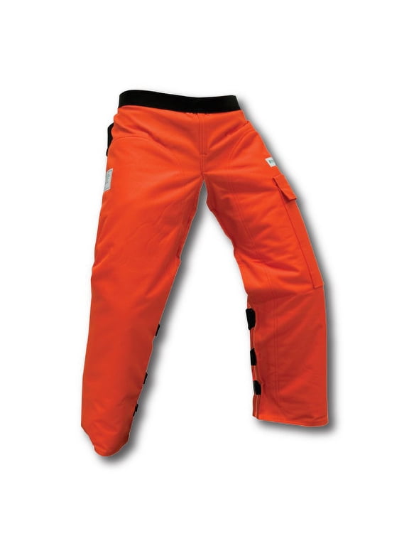Apron Style Chainsaw Chap Orange. Part Number CHAP440-O. Adjustable Waist. Length 40 Inch