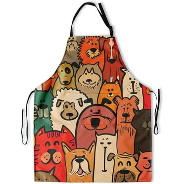 Apron Unisex Resistant 33 x 28 inches with 2 Pockets Cooking Kitchen Aprons Suitable for BBQ Grill Drawing Haircut