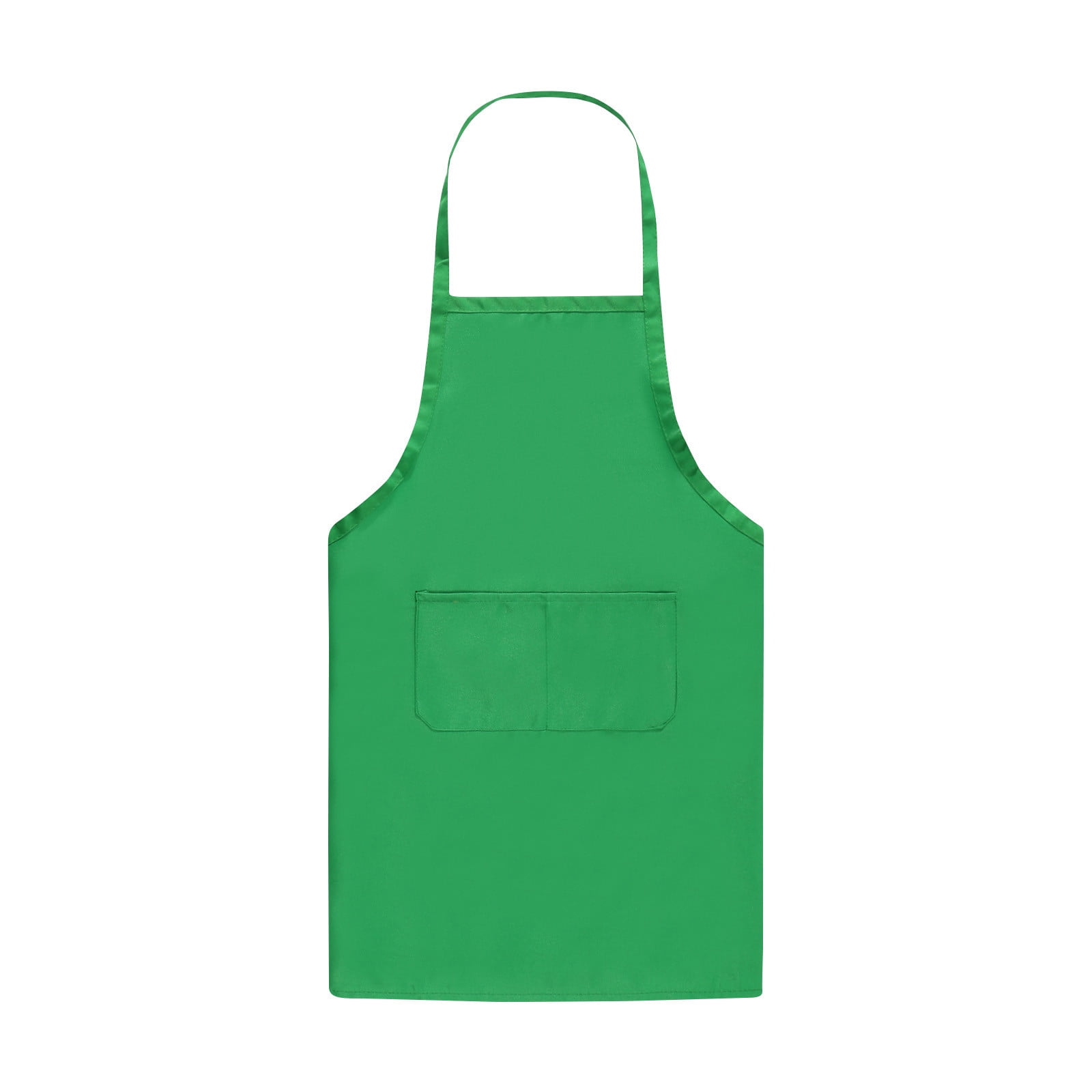 Apron - Waterproof Work Apron Kitchen Western Waist Hanging Neck, Green ...