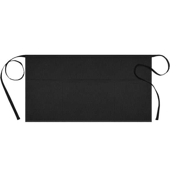 Apron With Pocket Waiter's Apron Black Stain Proof Restaurant Hotel Kitchen Working Apron