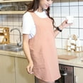 thumbnail image 1 of Apron,Women Cotton Linen Cross Back Apron Japanese Housework Kitchen Wrap Pinafore OR, 1 of 2