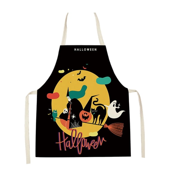 Apron Women's Men's Apron Halloween Funny Pattern Design Cosplay Halloween Apron Dress Black,women apron