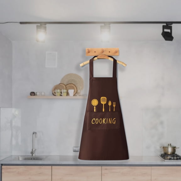 Apron with Pockets for Men and Women, With Hand-Wipe Towel Panel, Easy-Tie Straps, Suitable for Kitchen Cooking, Grilling and Gardening