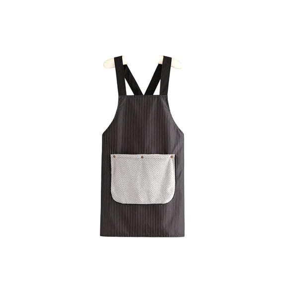 Apron with Pockets for Women and Men Cross Back Design with Towel, Waterproof Lightweight Fabric, Clearance