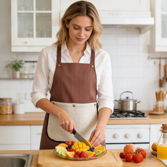 Apron with Removable Towel，Unisex Apron With Pockets ，Cross Back Design With Towel for Kitchen, BBQ & Crafting