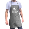 thumbnail image 1 of ApronMen, Funny Aprons For Men - Apron is Just a Cape - 100% Cotton with Pockets - Gray, 1 of 6