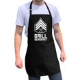 thumbnail image 1 of ApronMen, Funny Aprons For Men - Grill Sergeant - 100% Cotton with Pockets - Black, 1 of 6