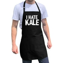 ApronMen, Funny Aprons For Men - I Hate Kale - 100% Cotton with Pockets - Black