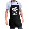 thumbnail image 1 of ApronMen, Funny Aprons For Men - I Like Pig Butts and I cannot Lie - 100% Cotton with Pockets - Black, 1 of 7