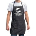 thumbnail image 1 of ApronMen, Funny Aprons For Men - Mr. Good Looking Is Cooking - 100% Cotton with Pockets - Black Denim, 1 of 6