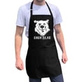 thumbnail image 1 of ApronMen, Funny Aprons For Men - Papa Bear - 100% Cotton with Pockets - Black, 1 of 7
