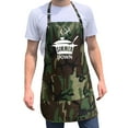 thumbnail image 1 of ApronMen, Funny Aprons For Men - Simmer Down - 100% Cotton with Pockets - Green Camo, 1 of 6