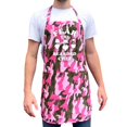 thumbnail image 1 of Apronmen, Funny Aprons for Men - Fear the Bearded Chef - 100% Cotton with Pockets - Pink, 1 of 7