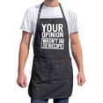 thumbnail image 1 of Apronmen, Funny Aprons for Men - Your Opinion - 100% Cotton with Pockets - Black Denim, 1 of 6
