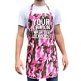 thumbnail image 1 of Apronmen, Funny Aprons for Men - Your Opinion - 100% Cotton with Pockets - Pink, 1 of 6