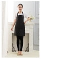 thumbnail image 1 of Aprons Bib Apron with Pockets,Cooking Apron Adults Polyester Kitchen Apron Solid Color Aprons for Women Waterproof Dustproof Dish Washing Grooming Chef Aprons,Black, 1 of 4