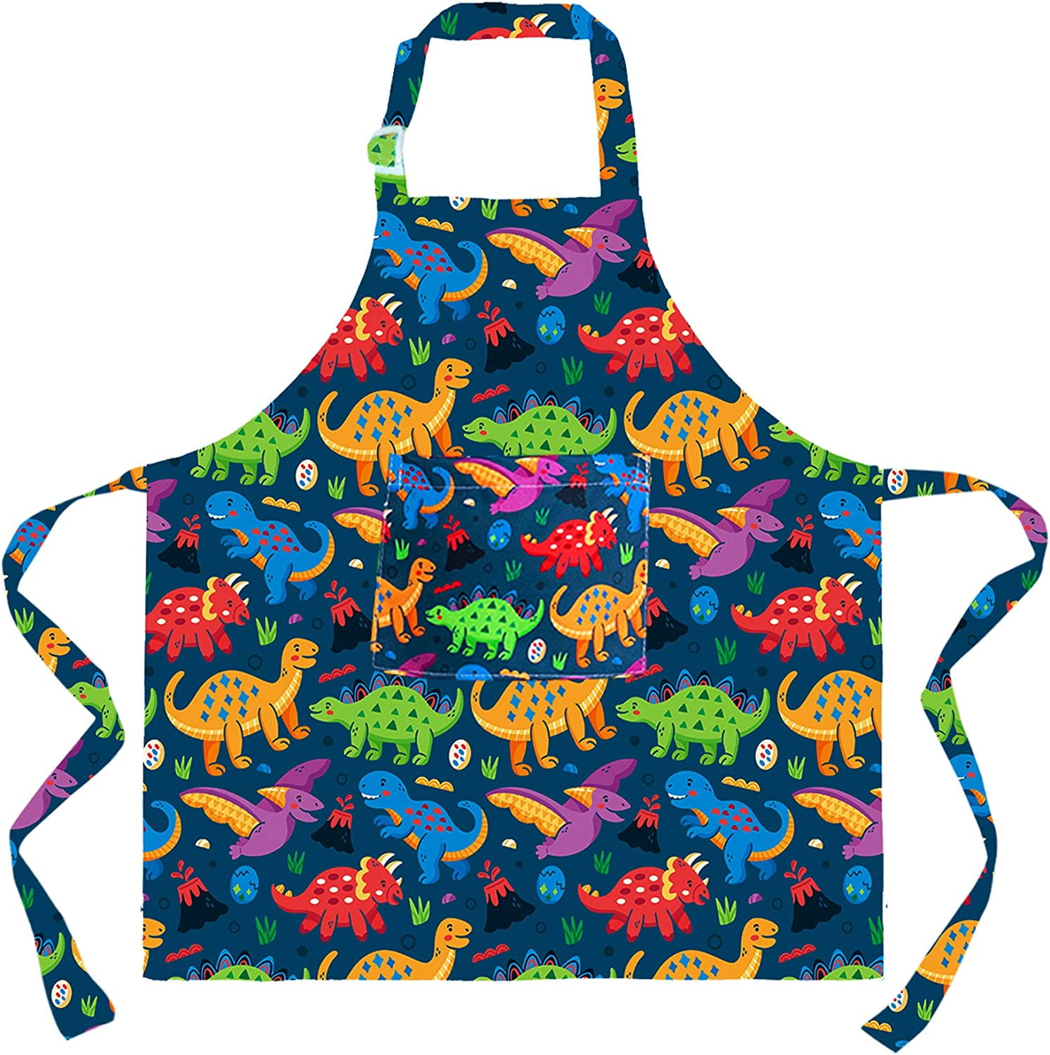 Aprons for Kids Girls Rainbow Galaxy Unicorn Apron with Pockets for